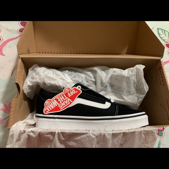 Women’s Van Old Skool Black and White Sneakers - Picture 2 of 5
